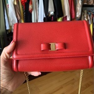Brand new condition Salvatore Ferragamo vara mini bag .